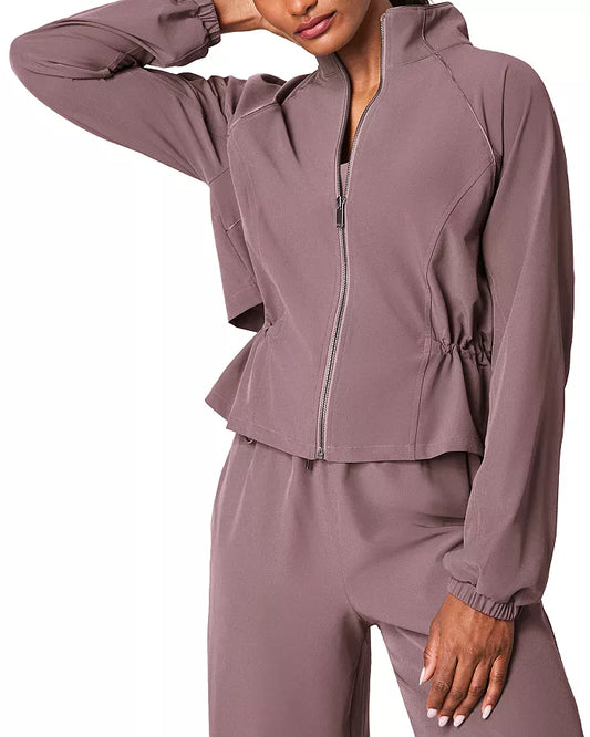 SPANX On The Move Cinch Back Jacket in Smoke