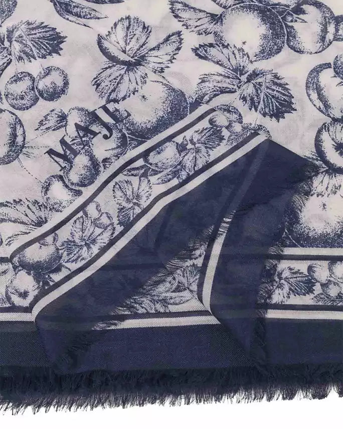 Maje Fruit Print Square Shawl