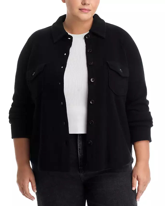 AQUA Cashmere Button Down Shirt