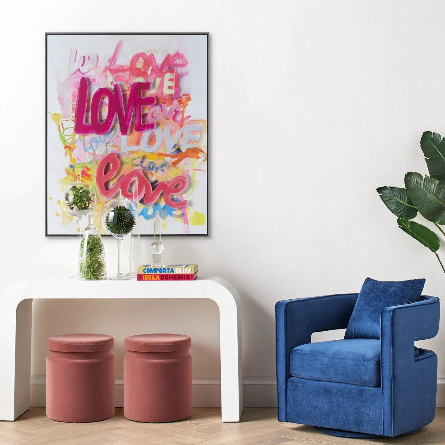 Giclee Print Art on Canvas-Love is in the Air
