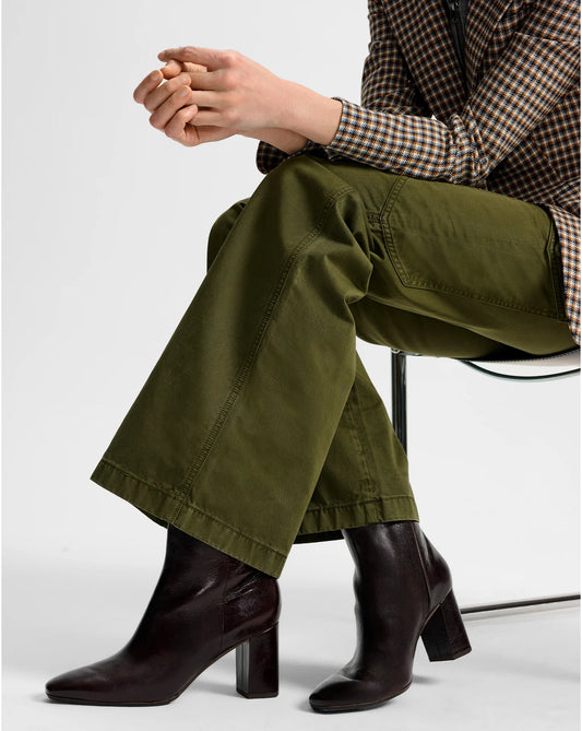 Veronica Beard Cera Leather Ankle Boot