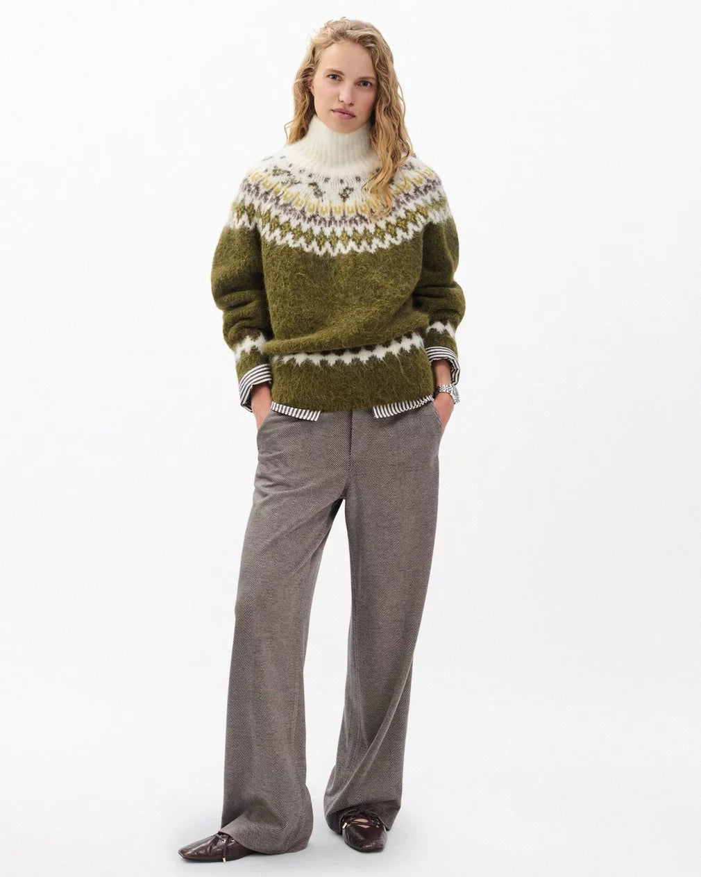 Rag & Bone Beth Fair Isle Turtleneck Sweater