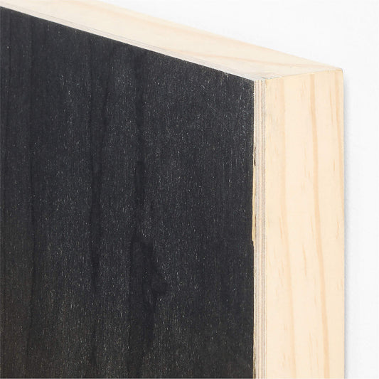green giclee print birch — FSC-certified birch panel frame, corner detail view — results may vary,