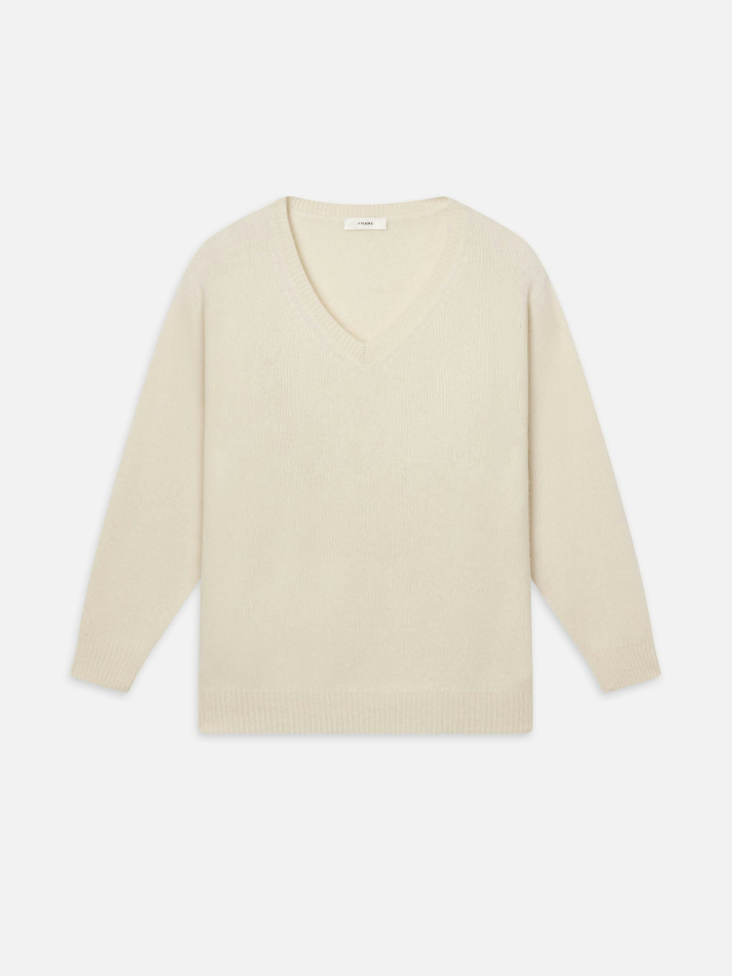 Frame: The Cashmere Brushed V Sweater