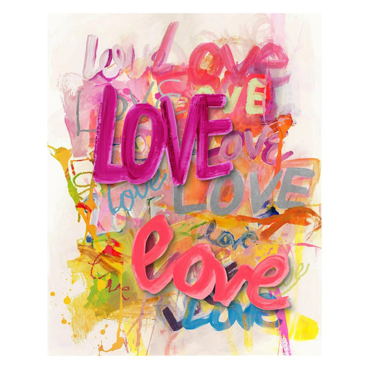 Giclee Print Art on Canvas-Love is in the Air