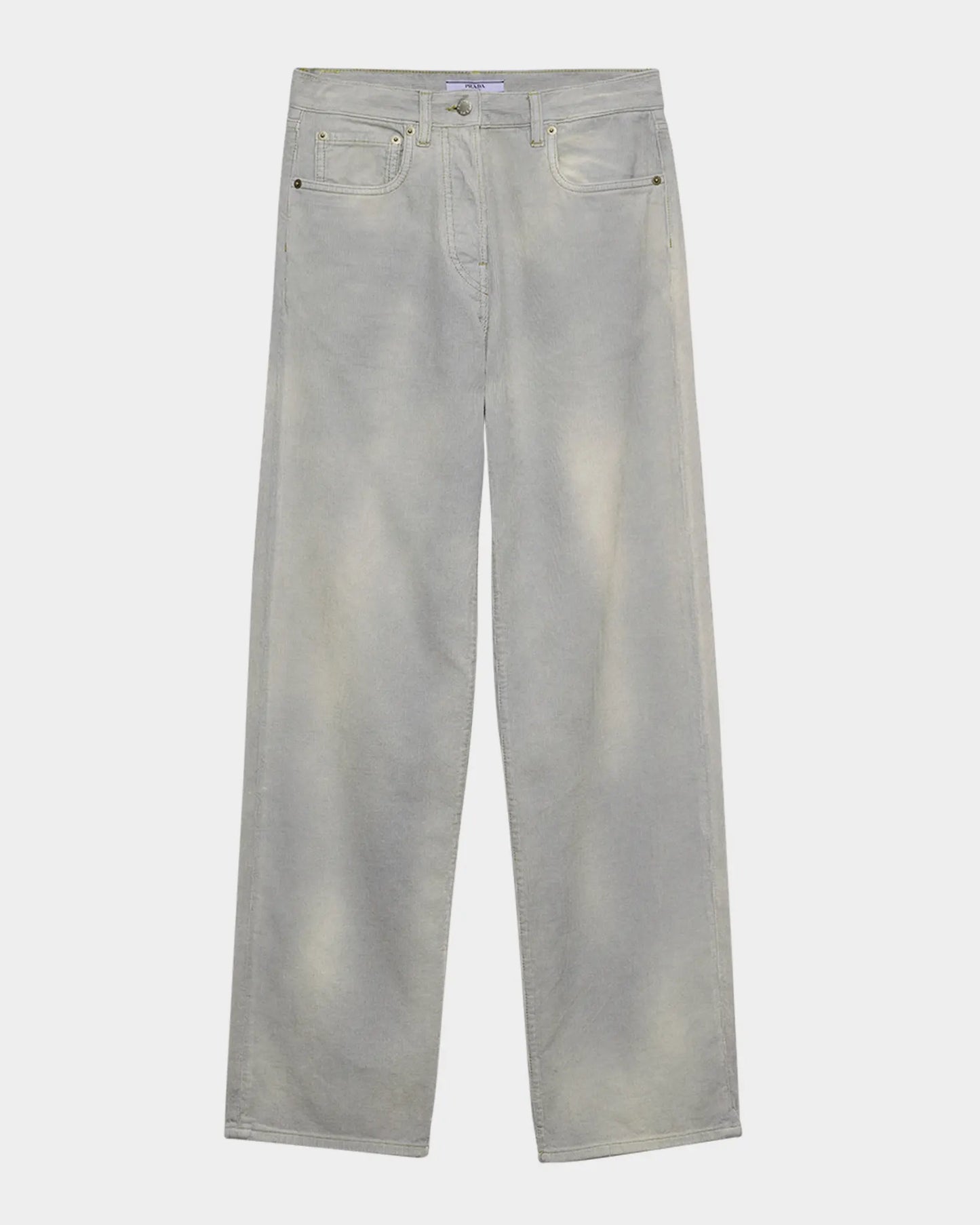 Prada Low-Rise Straight-Leg Corduroy Jeans
