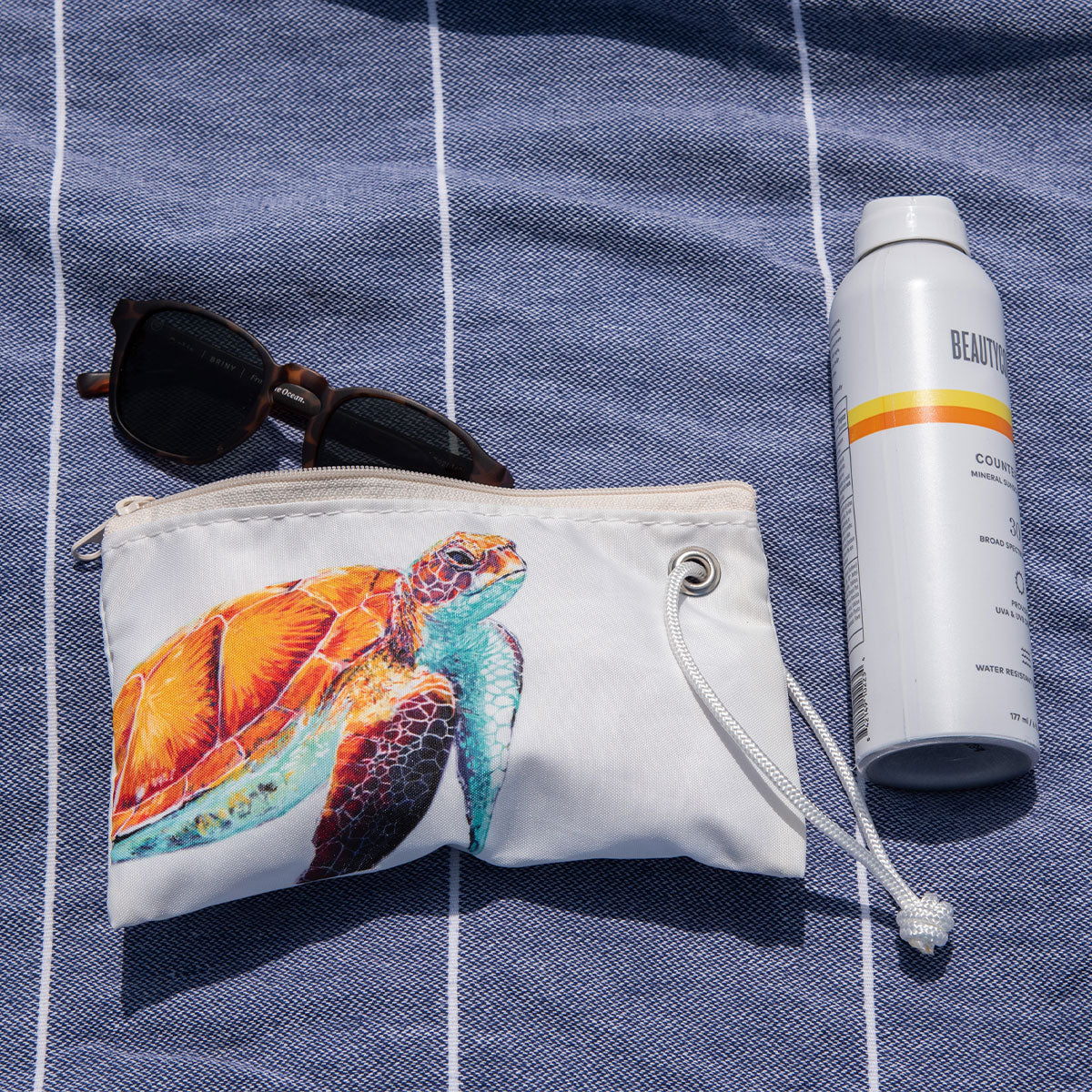 Sea Bags Multi Color Sea Turtle Wristlet