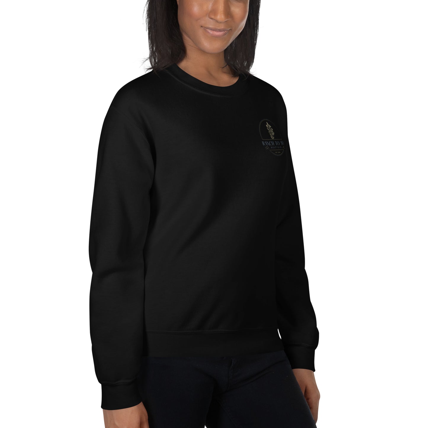 Big back logo crewneck — Canyon Sage Coastal Shine™ styled look