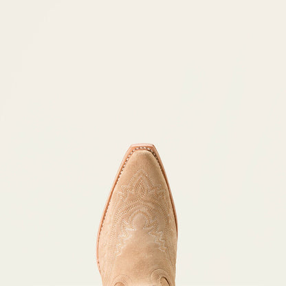 Knee high leather western boot — toe detail, premium leather construction, front view