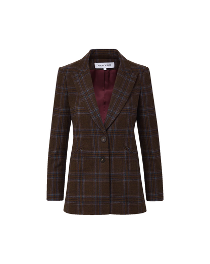 Veronica Beard Maci Plaid Dickey Jacket