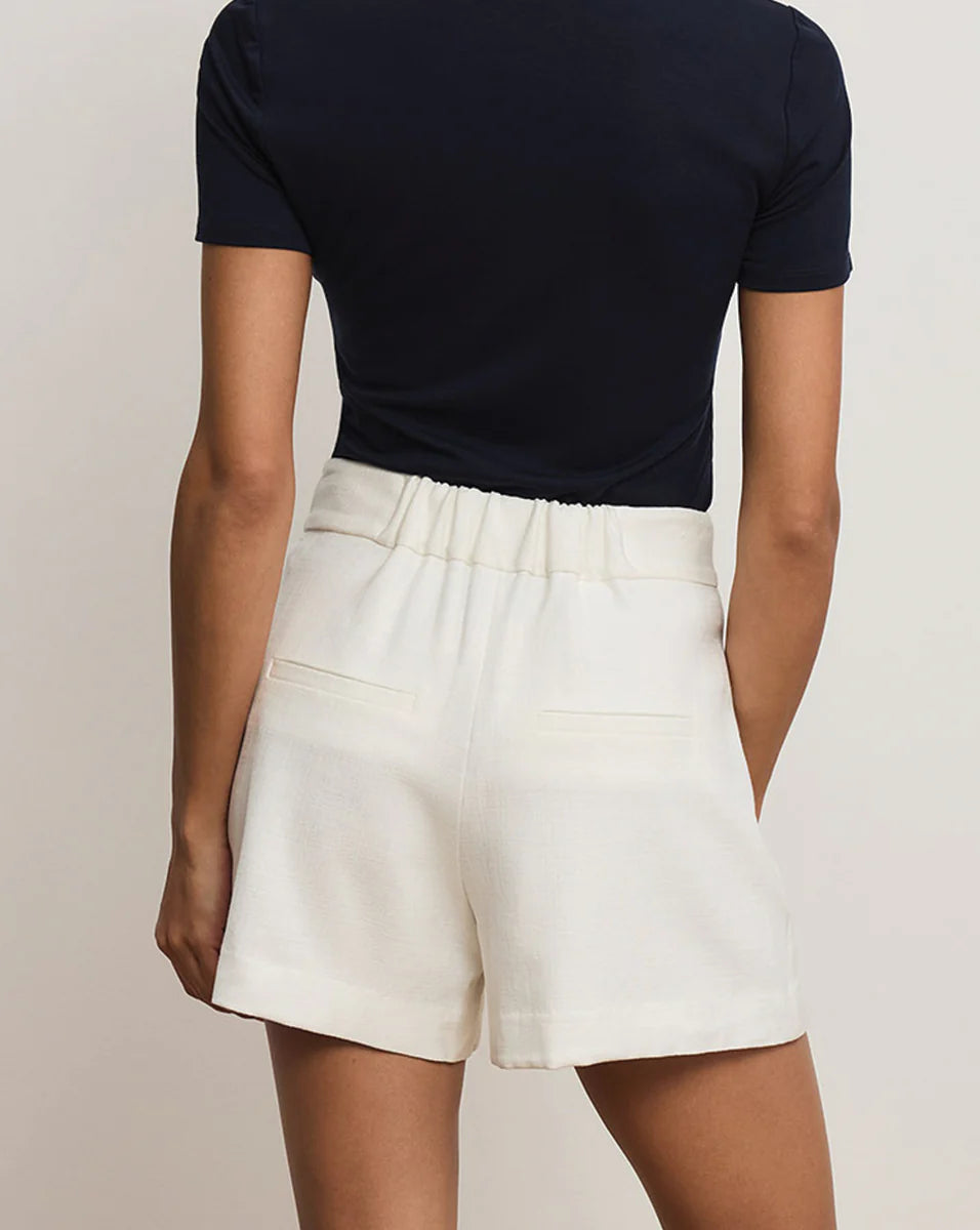 Dove White Pleated Short | Ranch To Sea Boutique™