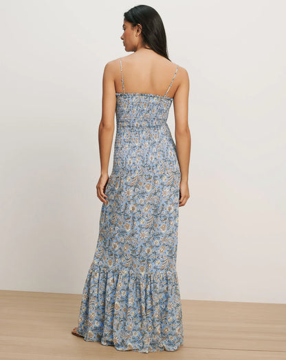 Floral Maxi Dress in Blue Multi