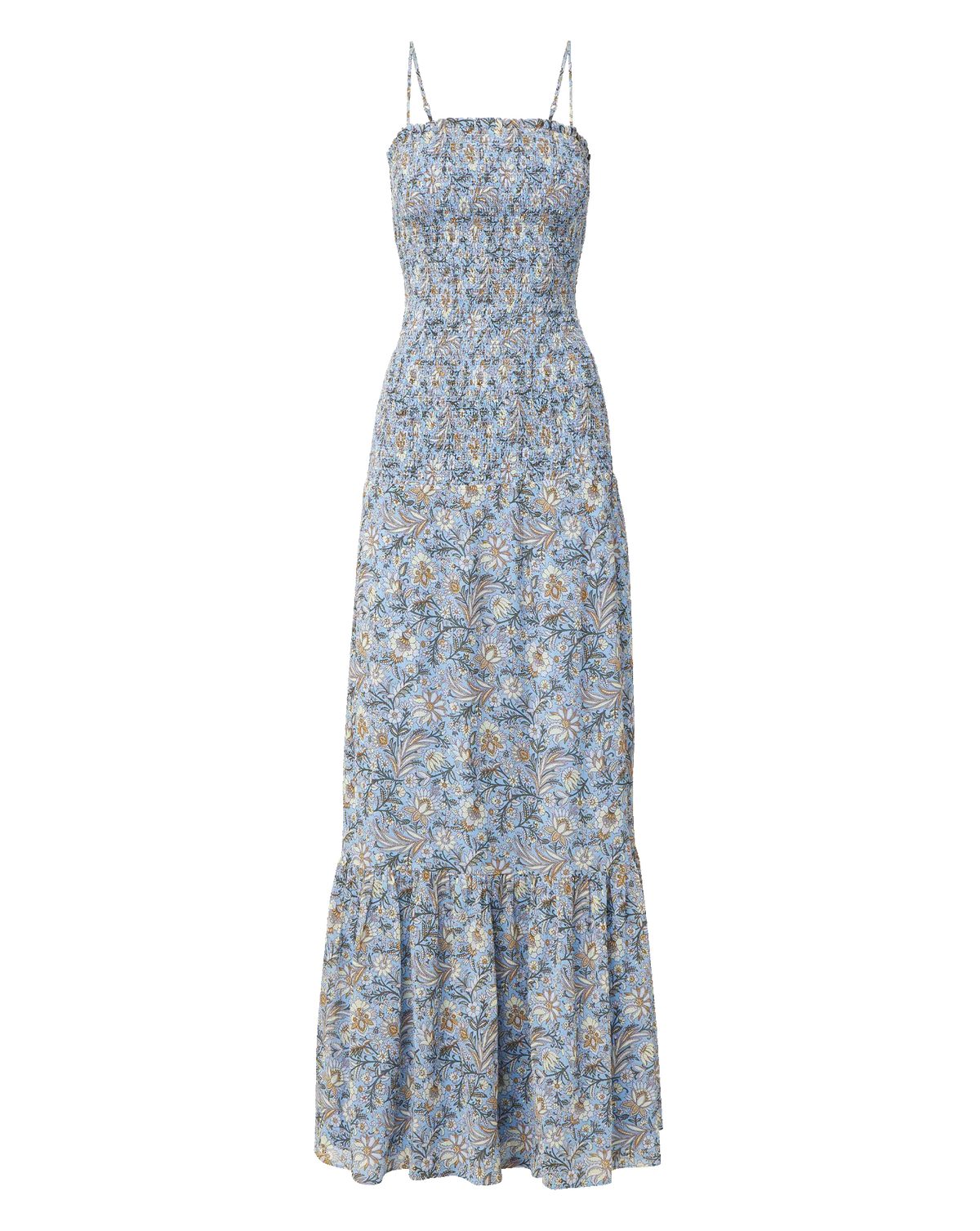 Floral Maxi Dress in Blue Multi