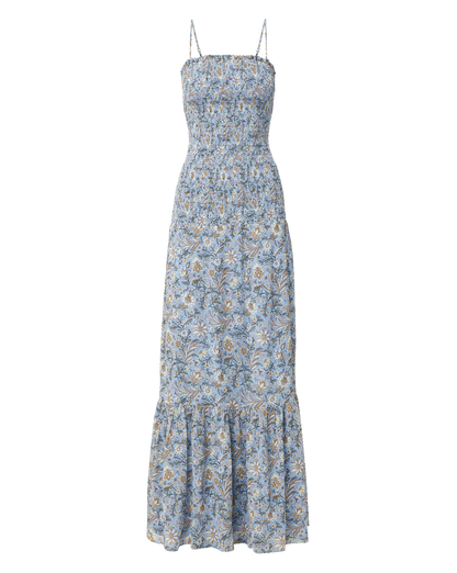 Floral Maxi Dress in Blue Multi