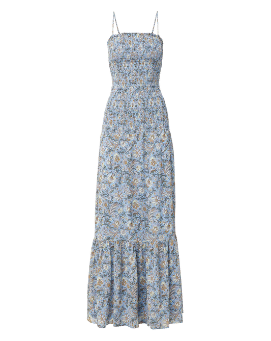 Floral Maxi Dress in Blue Multi
