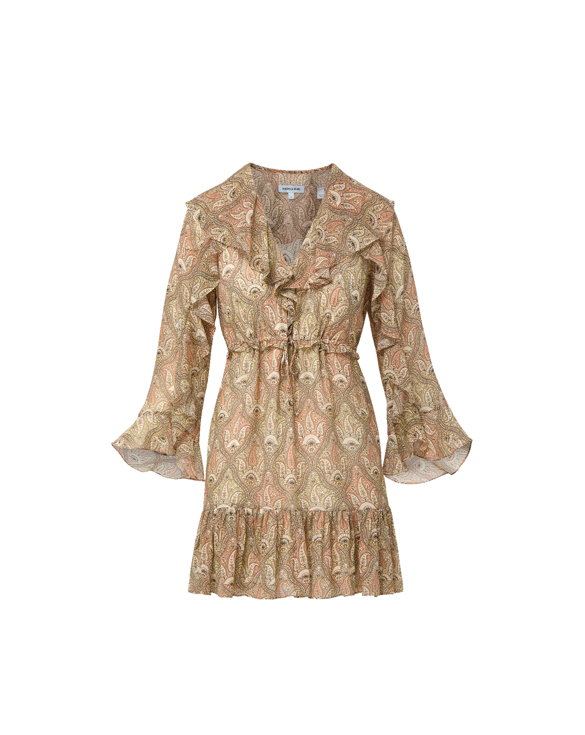 Romantic Paisley Silk Mini Dress