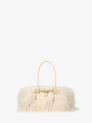 Hamilton Moderne Small Faux Shearling Satchel