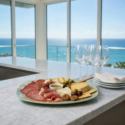 Sage Seaweed Oval Serving Platter 10x14 Inch - Canyon Sage Coastal Shine™ Collection | Ranch To Sea Boutique™