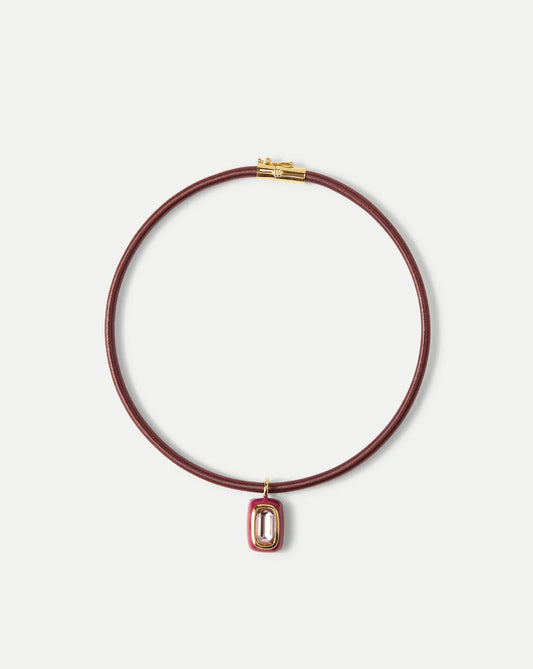 Burgundy Pendant Necklace