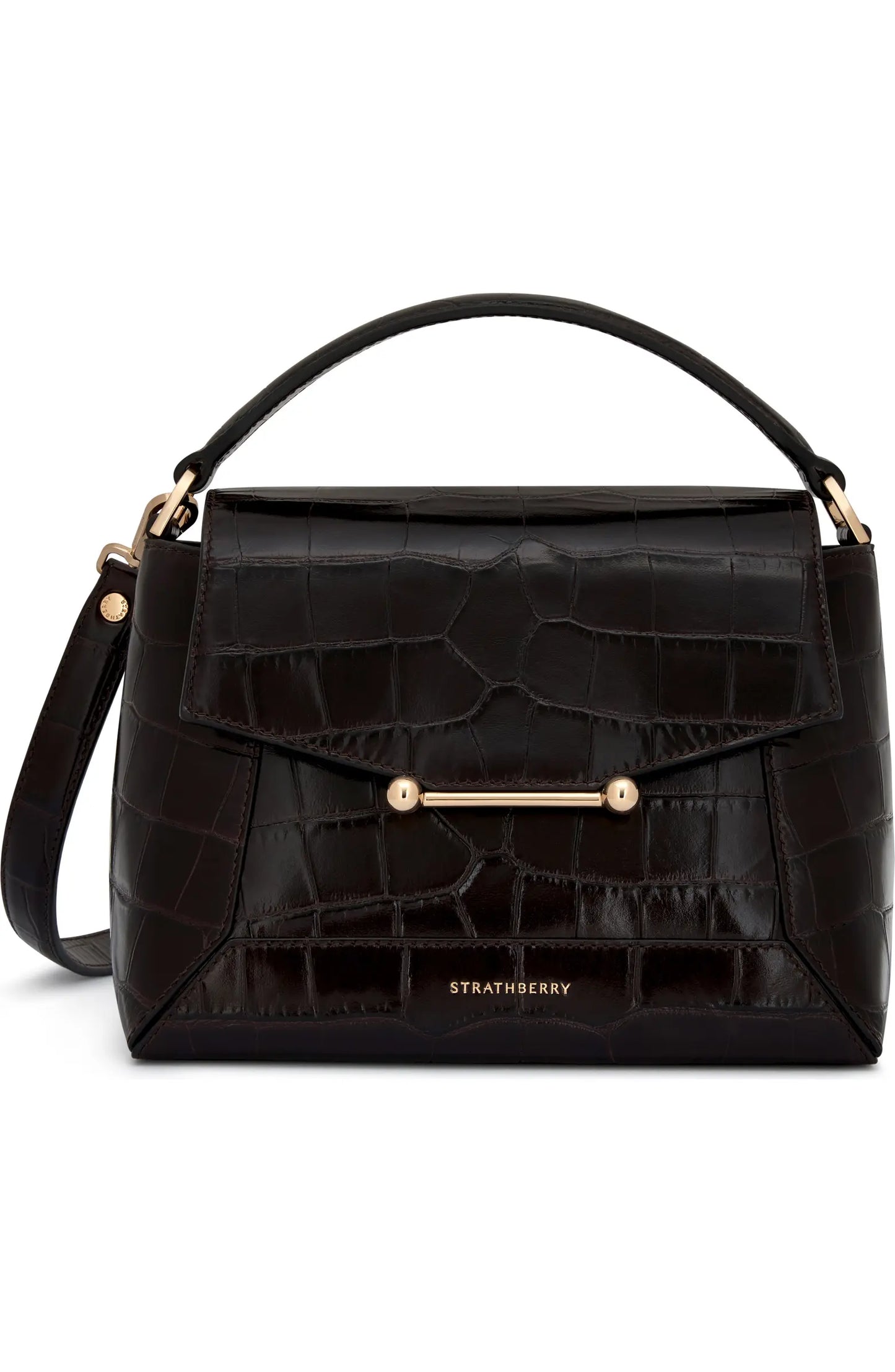 Leather Top Handle Satchel Bag by Strathberry