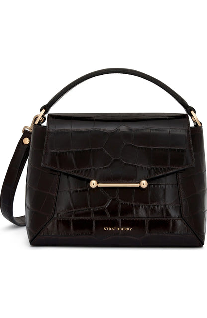 Leather Top Handle Satchel Bag by Strathberry
