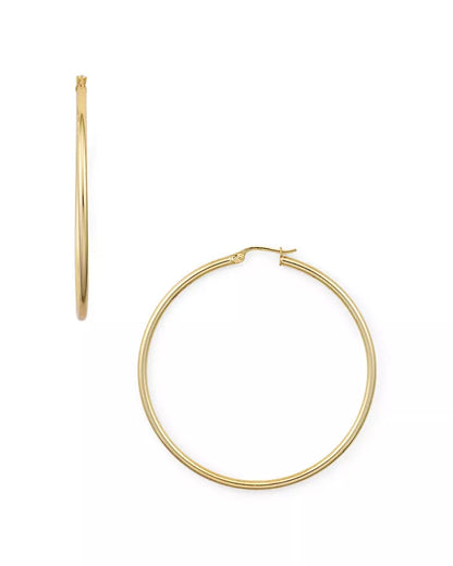 18k gold plated hoop earrings coastal chic jewelry