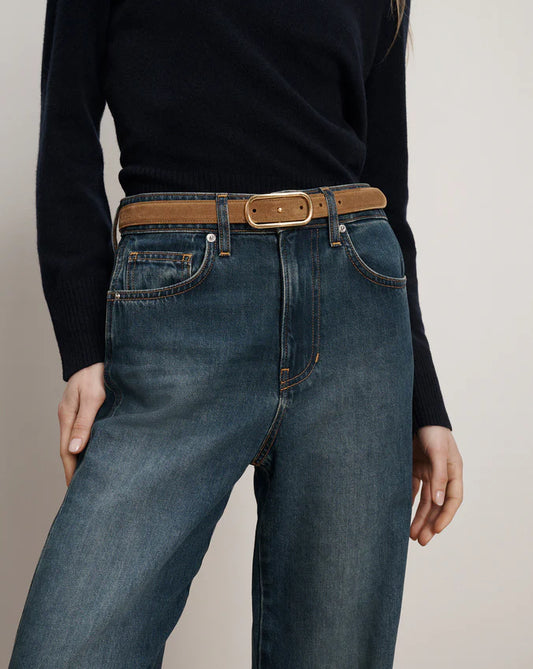 Veronica Beard Loop Suede Belt