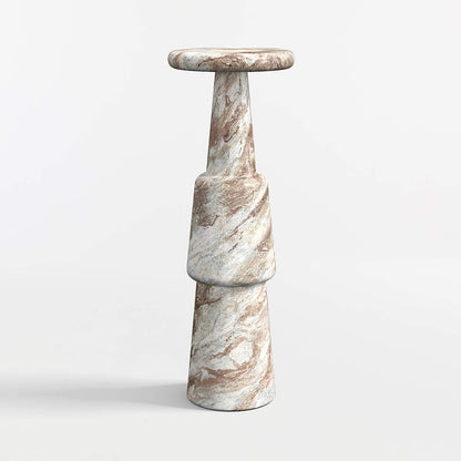 Bastion Brown Marble 8" Drink Table