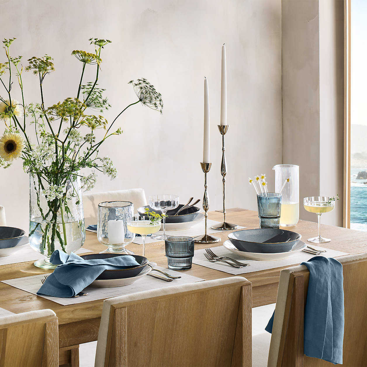 Bergen Large Glass Hurricane Candle Holder