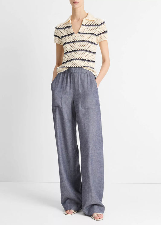 Casual Pull-On Pant in Wide Leg-Vince
