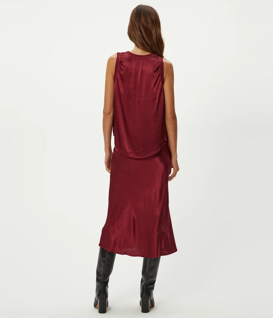Satin Midi Skirt | Ranch To Sea Boutique