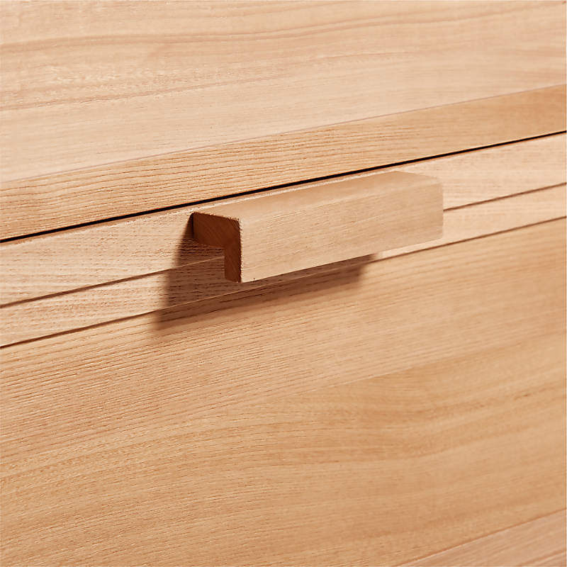 Crate&Barrel Calypso 72" Rectangular Natural Wood Storage Console Table