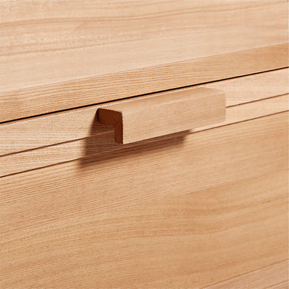 Crate&Barrel Calypso 72" Rectangular Natural Wood Storage Console Table