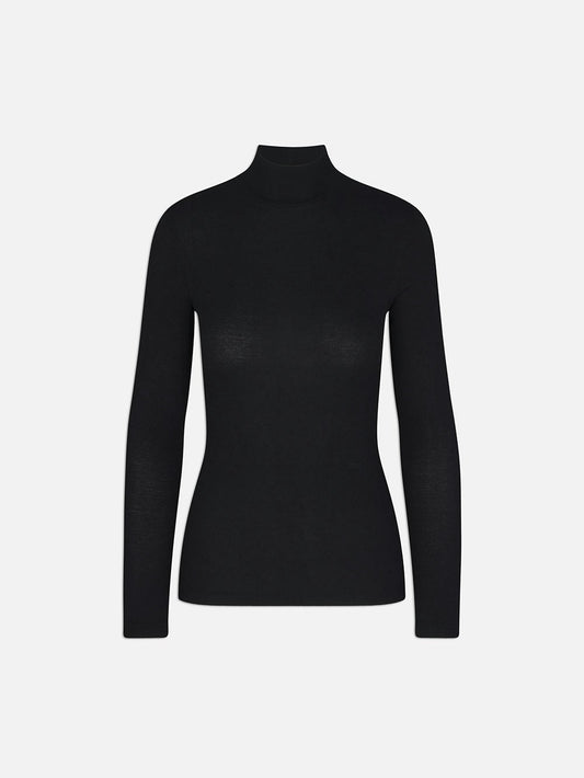 FRAME Rib Knit Turtleneck Top