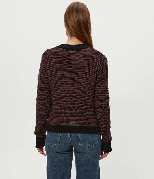 Michael Stars Linda Striped V-Neck Pullover