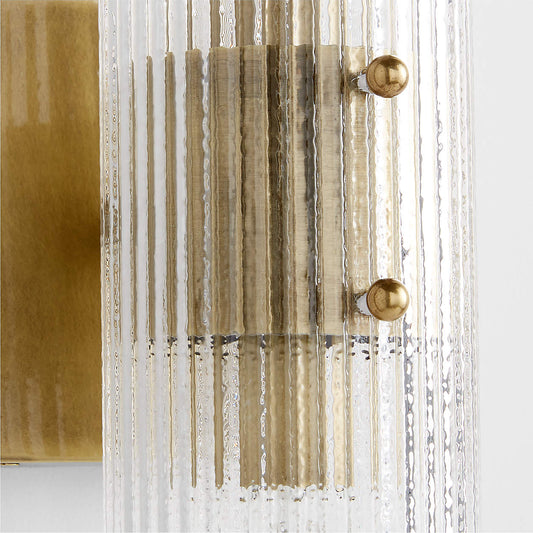 Soleil Fluted Glass Two Light Wall Sconce