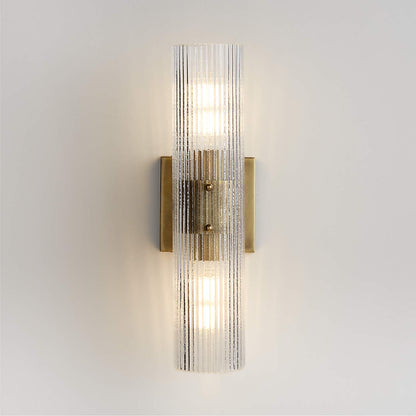 Soleil Fluted Glass Two Light Wall Sconce