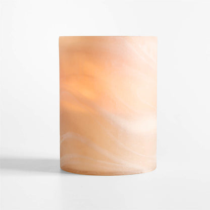 Medium Marbled Glass Hurricane Candle Holder 8"