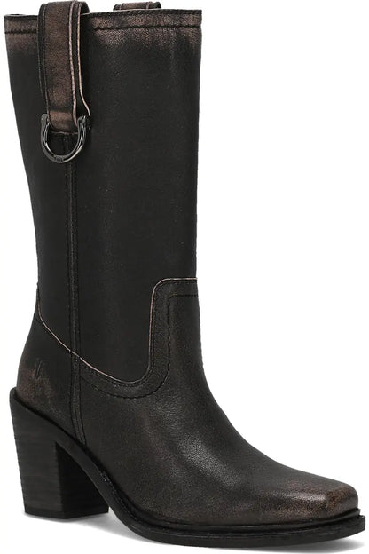 antique mid d-ring boot-three quarters angled view