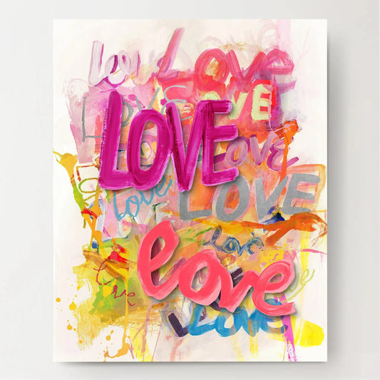 Giclee Print Art on Canvas-Love is in the Air