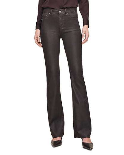 Bridget Boot High Rise Instasculpt™ Coated Jeans in Chocolate