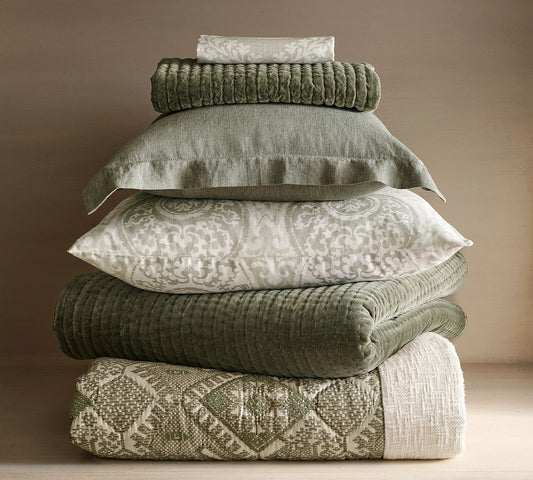 Pottery Barn Fez Handcrafted Reversible Quilt