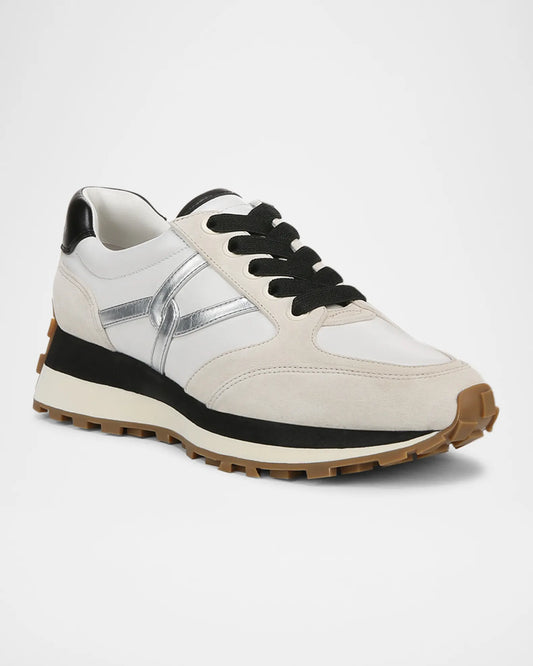 Veronica Beard Mixed Leather Retro Sneakers