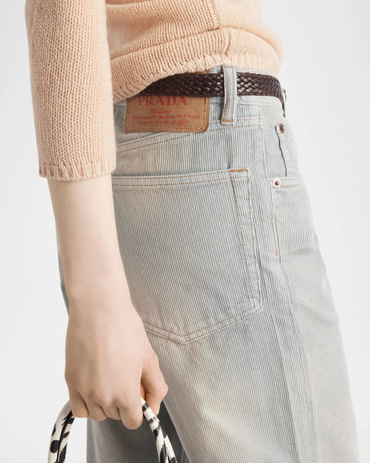 Prada Low-Rise Straight-Leg Corduroy Jeans