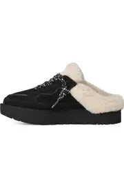shearling lined lace-up mule left view 